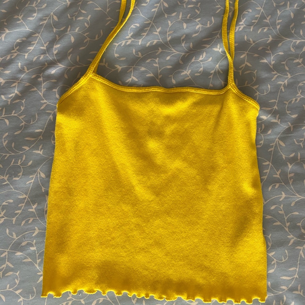 H&M LETTUCE TRIM CROPPED TANK